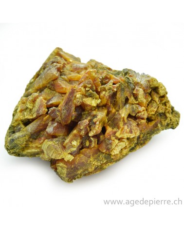 Realgar avec orpiment cristaux bruts l'Âge de pierre Vevey