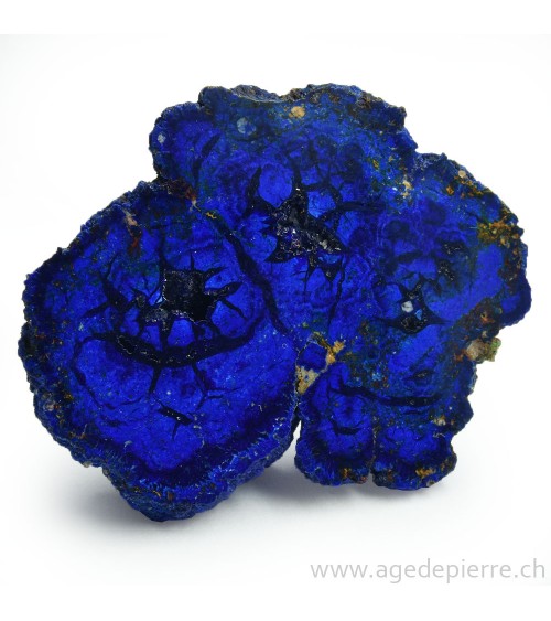 Azurite brute polie sur une face l'Âge de pierre Vevey