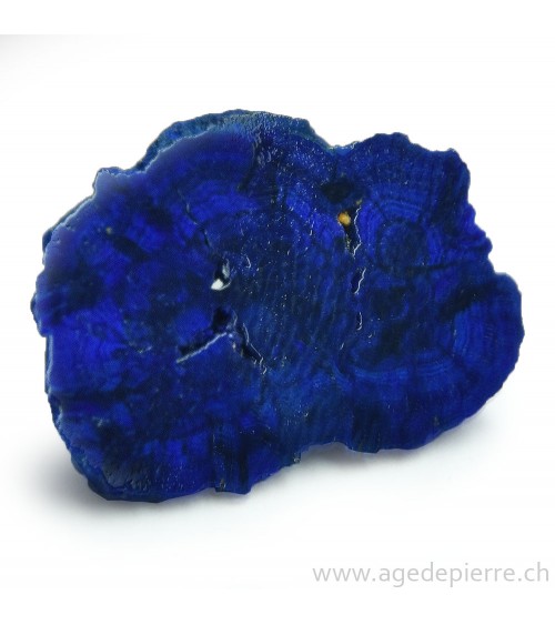 Azurite brute polie sur une face l'Âge de pierre Vevey