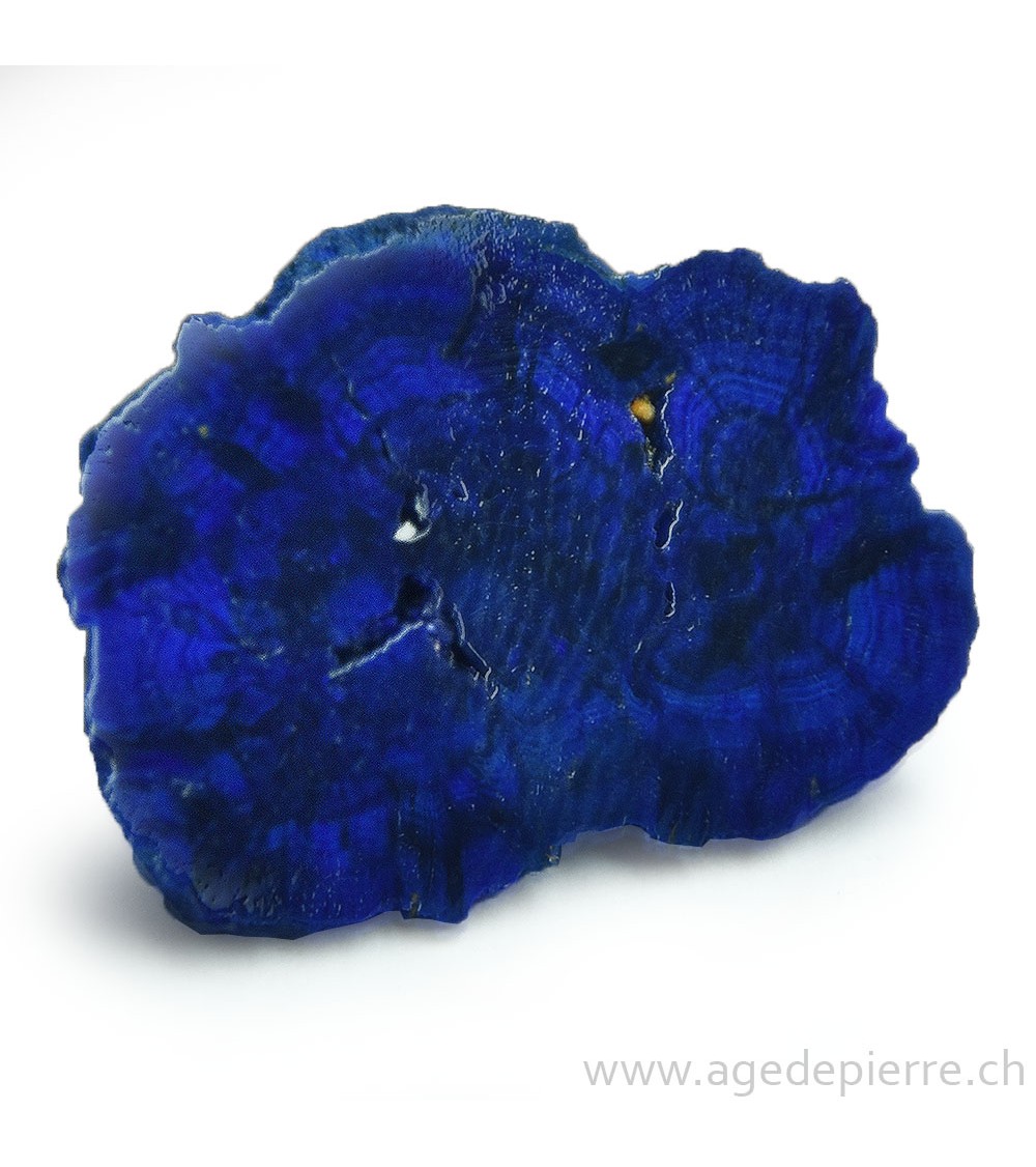 Azurite brute polie sur une face l'Âge de pierre Vevey