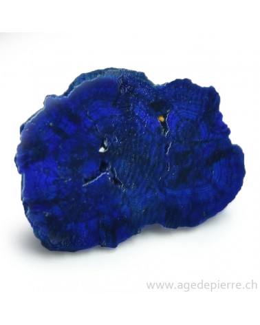 Azurite brute polie sur une face l'Âge de pierre Vevey