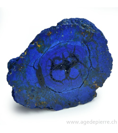 Azurite brute polie sur une face l'Âge de pierre Vevey