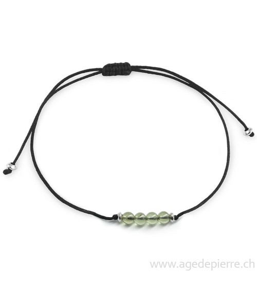Bracelet shamballa serpentine et argent 925 l'Âge de pierre Vevey