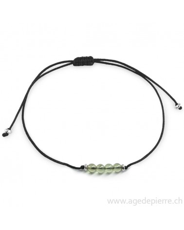 Bracelet shamballa serpentine et argent 925 l'Âge de pierre Vevey