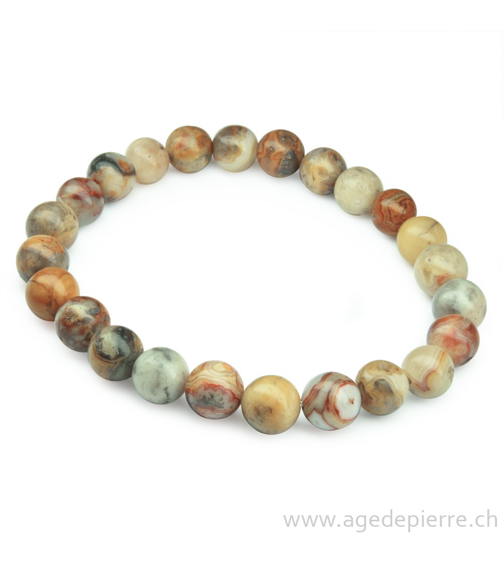 Agate crazylace bracelet l'Âge de pierre Vevey