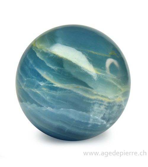 Aragonite bleue sphère l'Âge de pierre Vevey