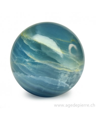 Aragonite bleue sphère l'Âge de pierre Vevey