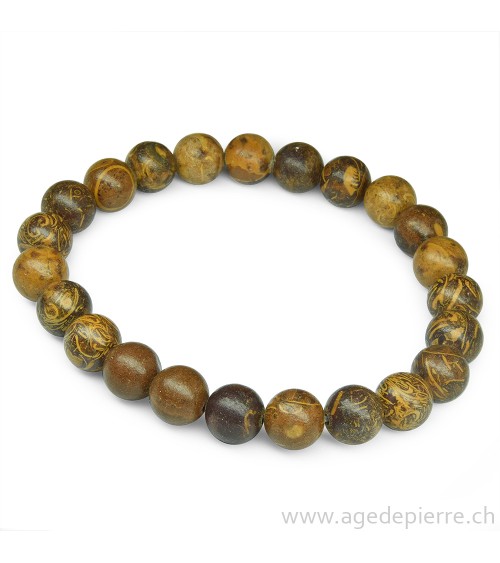 Jaspe mariam bracelet avec perles de 8mm l'âge de pierre Vevey