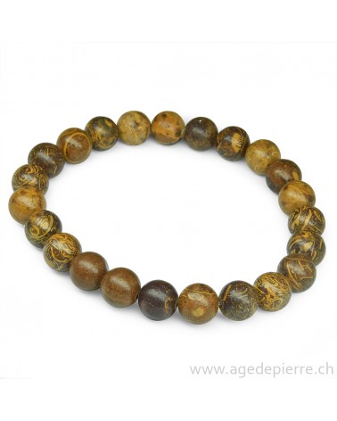 Jaspe mariam bracelet avec perles de 8mm l'âge de pierre Vevey