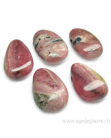 Rhodochrosite en pendentif l'Âge de pierre Vevey