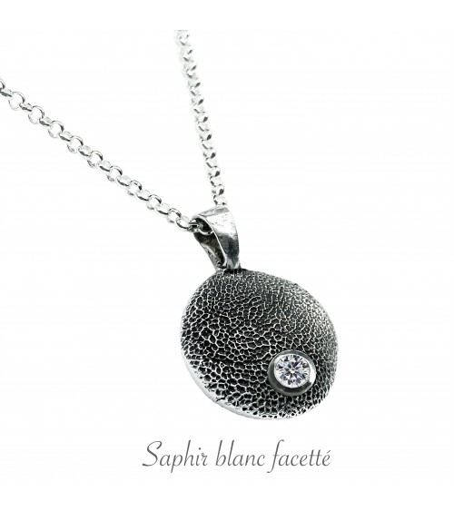 Saphir blanc facetté