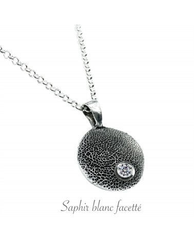 Saphir blanc facetté